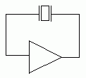 A crystal wired in series with an amplifier