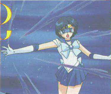 Sailor Mercury Attacking.