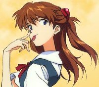 Asuka showing her playful side