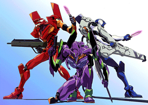 Unit02, Unit01, and Unit00